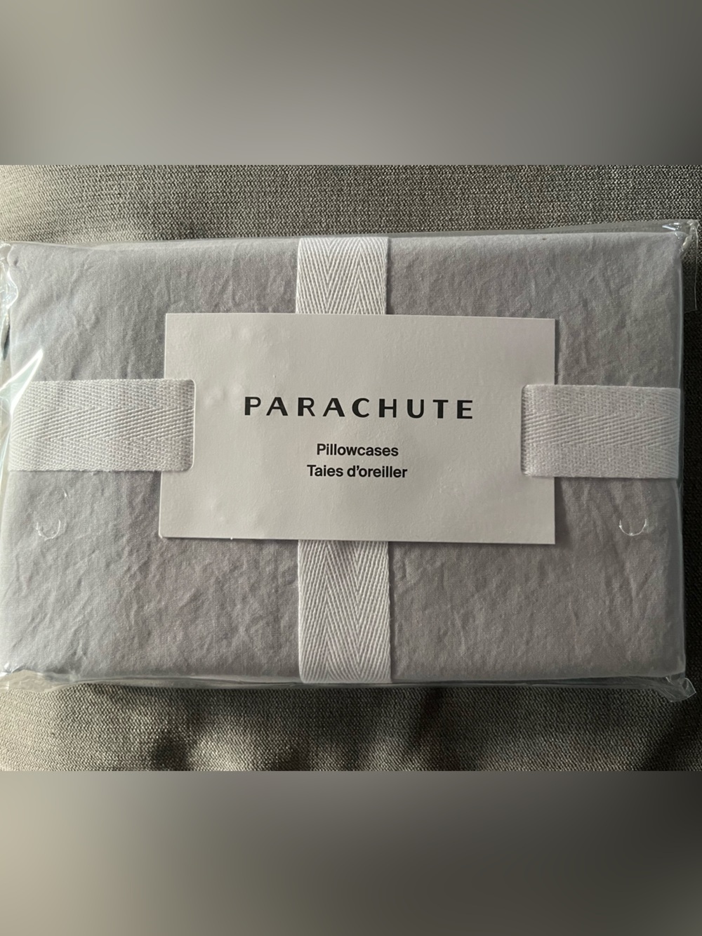 Parachute Percale Pillowcase Set in Gray